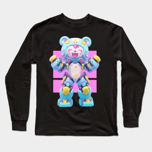 AKBLM - STARDUST MOBILE SUIT KUMA | KAWAII PASTEL COLORED MECHA MASCOT Long Sleeve T-Shirt